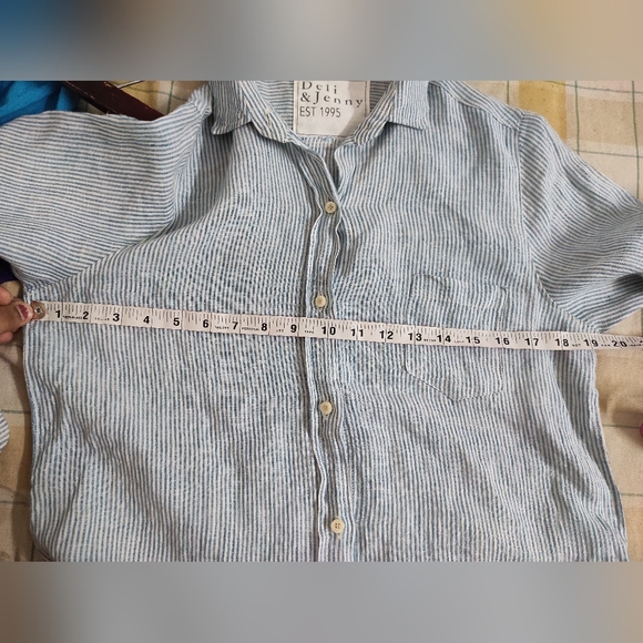 Strip linen Women Shirt - Picture 14 of 15